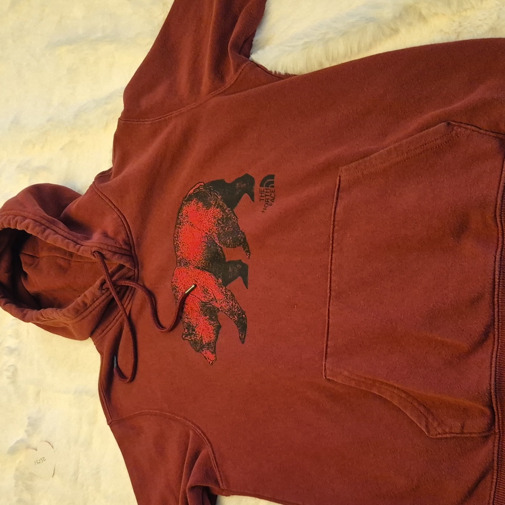 The Nortface TNF Hoodie Red Brick.SizeTag Missing. Pit To Pit:22.5"×26.5" Sz.M/L - Picture 5 of 16
